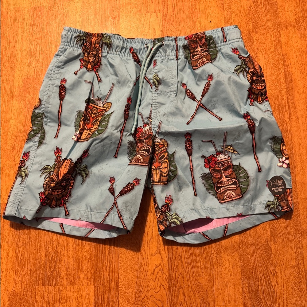 Tiki Print Swim Shorts
